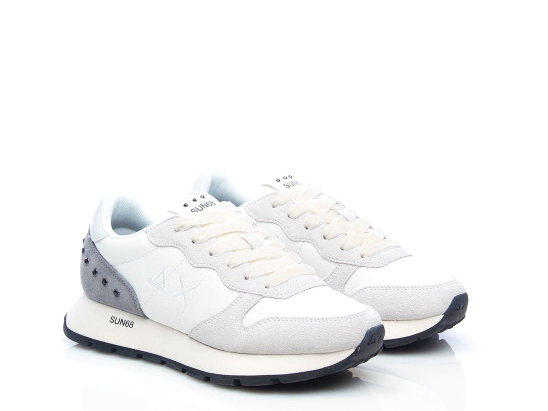 Sneaker Ally studs bianco panna