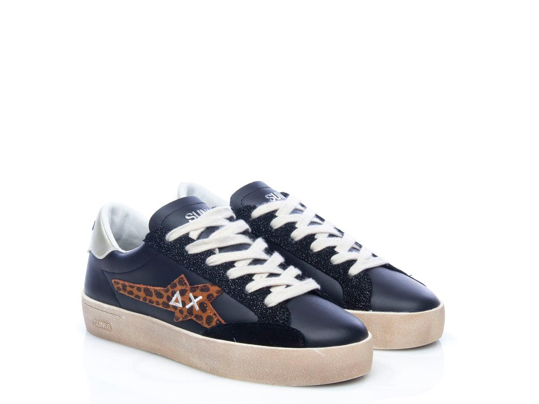 Sneaker Katy leather nero oro