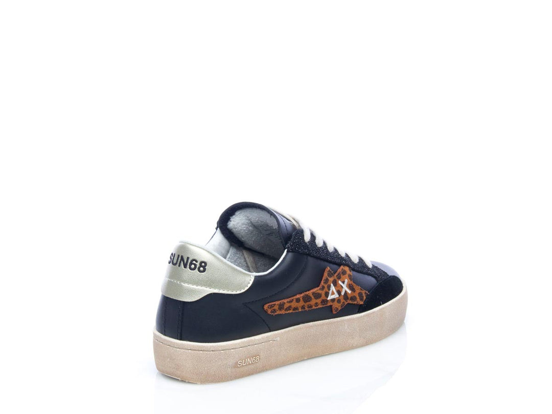 Sneaker Katy leather nero oro