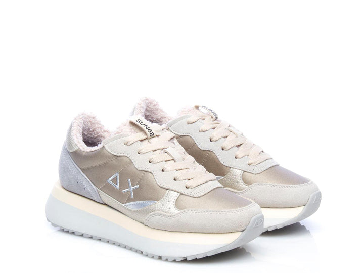 Sneaker Big ally teddy fur bianco panna