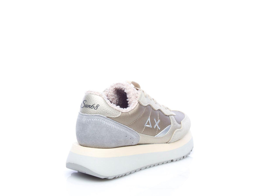 Sneaker Big ally teddy fur bianco panna
