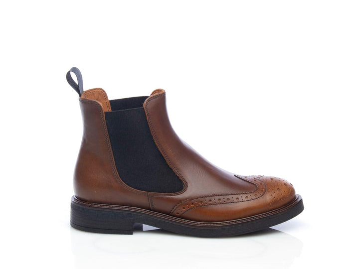 Stivaletto beatles a coda di rondine 96L6 cuoio