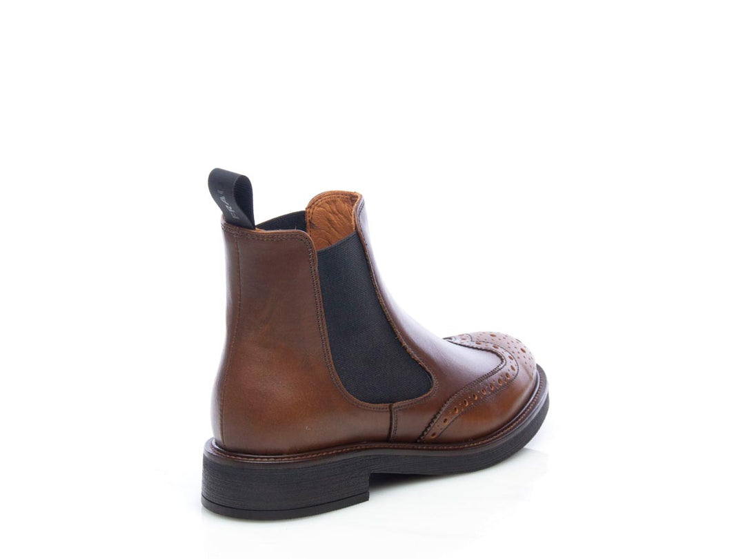 Stivaletto beatles a coda di rondine 96L6 cuoio
