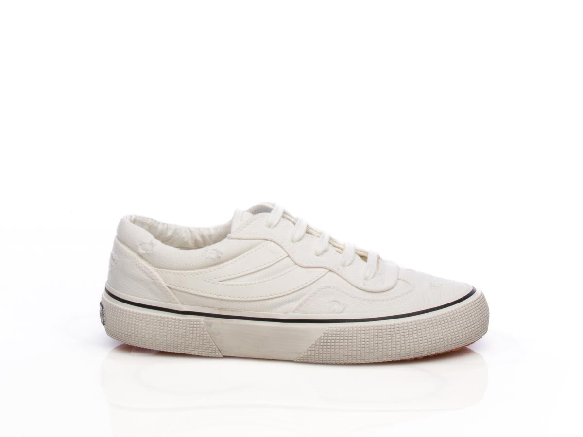 Sneaker Revolley stone washed bianco avorio