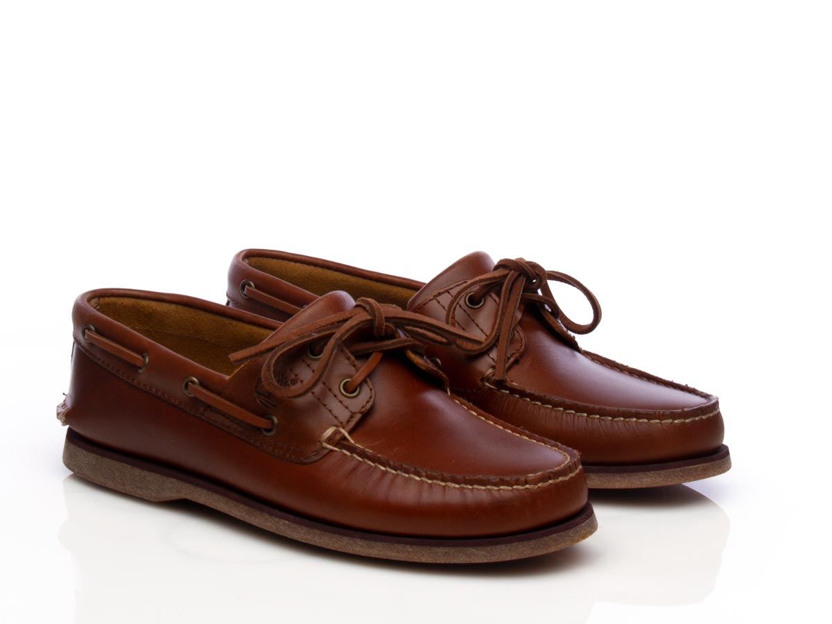 Scarpa stringata da barca in pelle sahara
