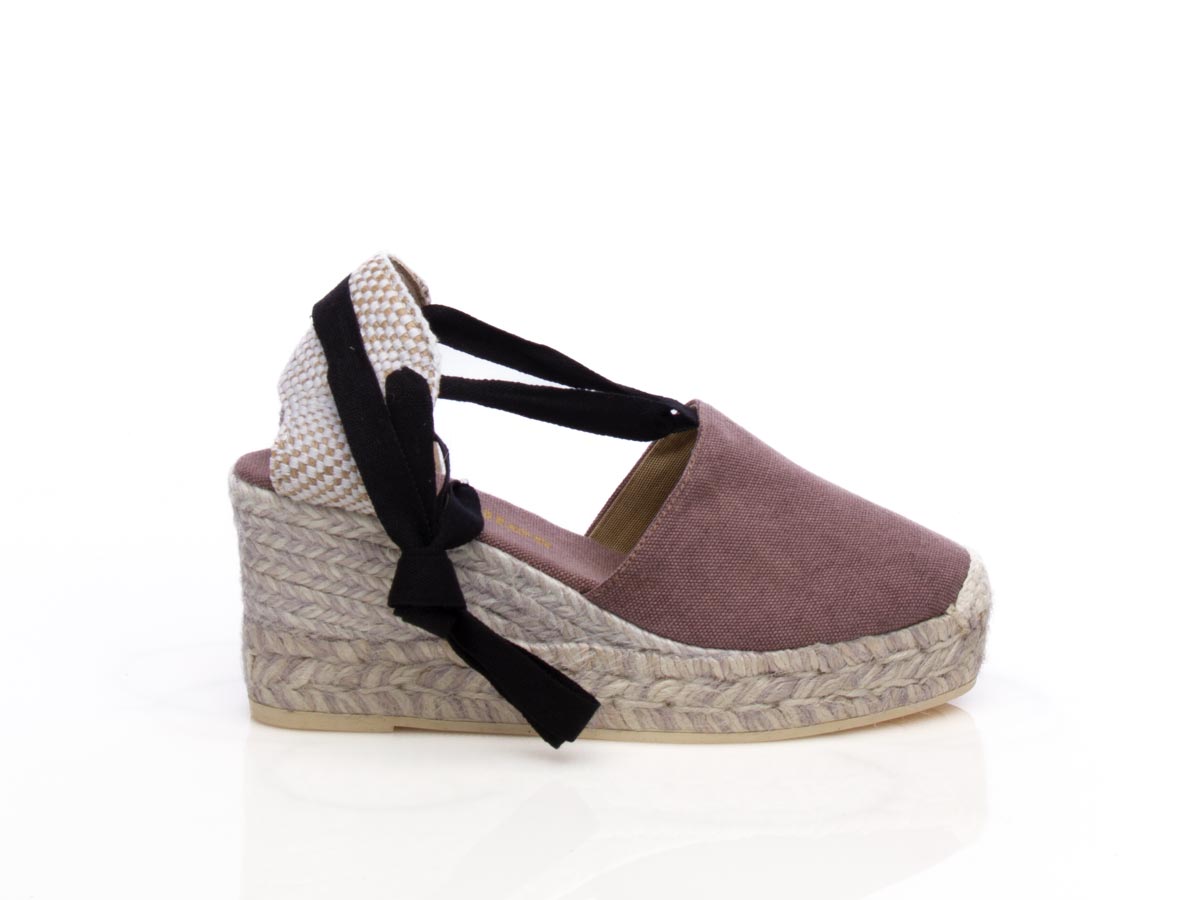 Scarpa con zeppa Espadrilles Rem doble melange rosa