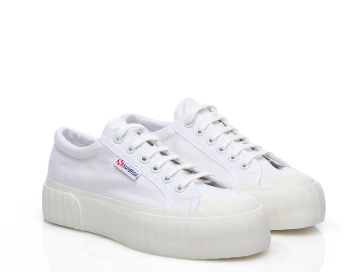 Sneaker 2631 stripe platform white avorio