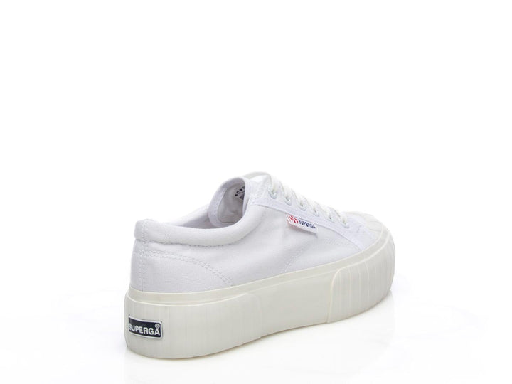 Sneaker 2631 stripe platform white avorio