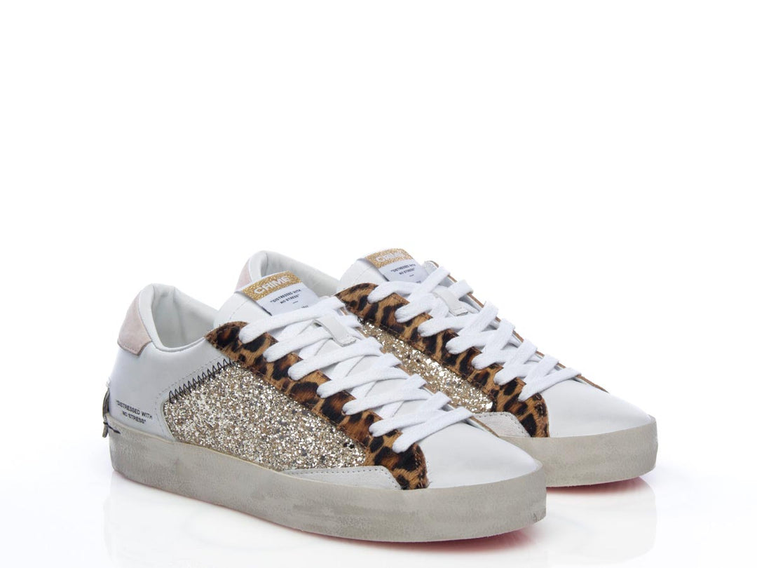 Sneaker Distressed leopard shine