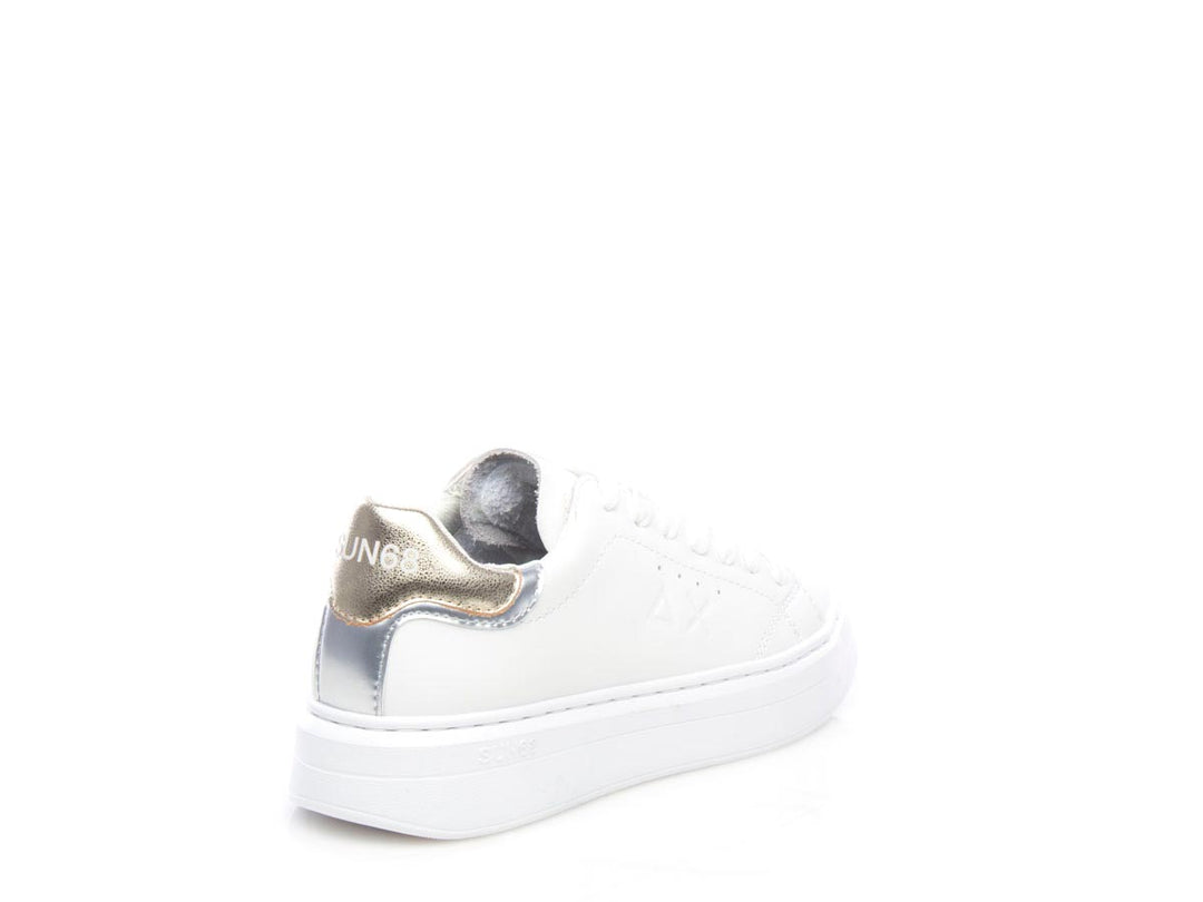Sneaker Grace leather bianco oro