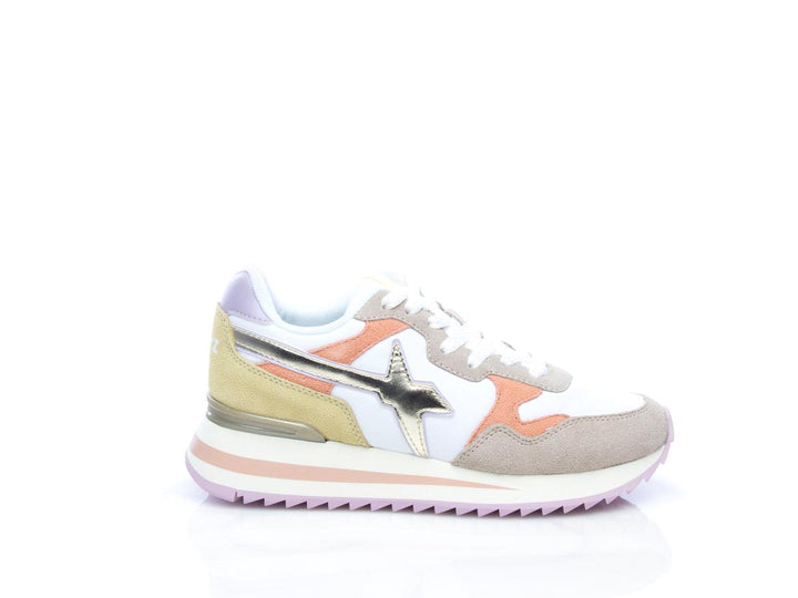 Sneaker Yak-w suede beige white peach