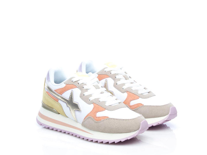 Sneaker Yak-w suede beige white peach