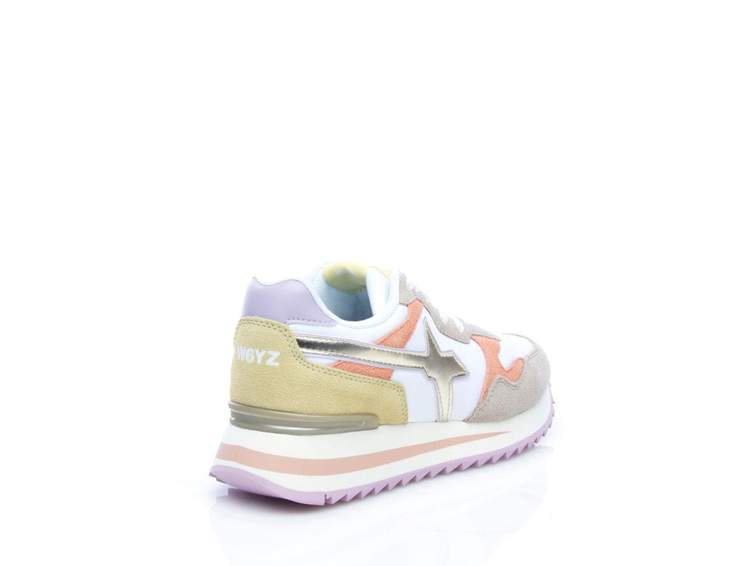 Sneaker Yak-w suede beige white peach