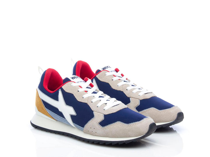 Sneaker Jet m suede nylon beige navy stone