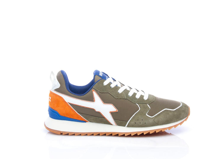 Sneaker Jet m suede nylon militare white orange
