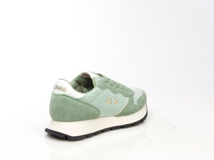 Sneaker Ally glitter textile verde salvia