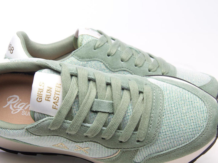 Sneaker Ally glitter textile verde salvia