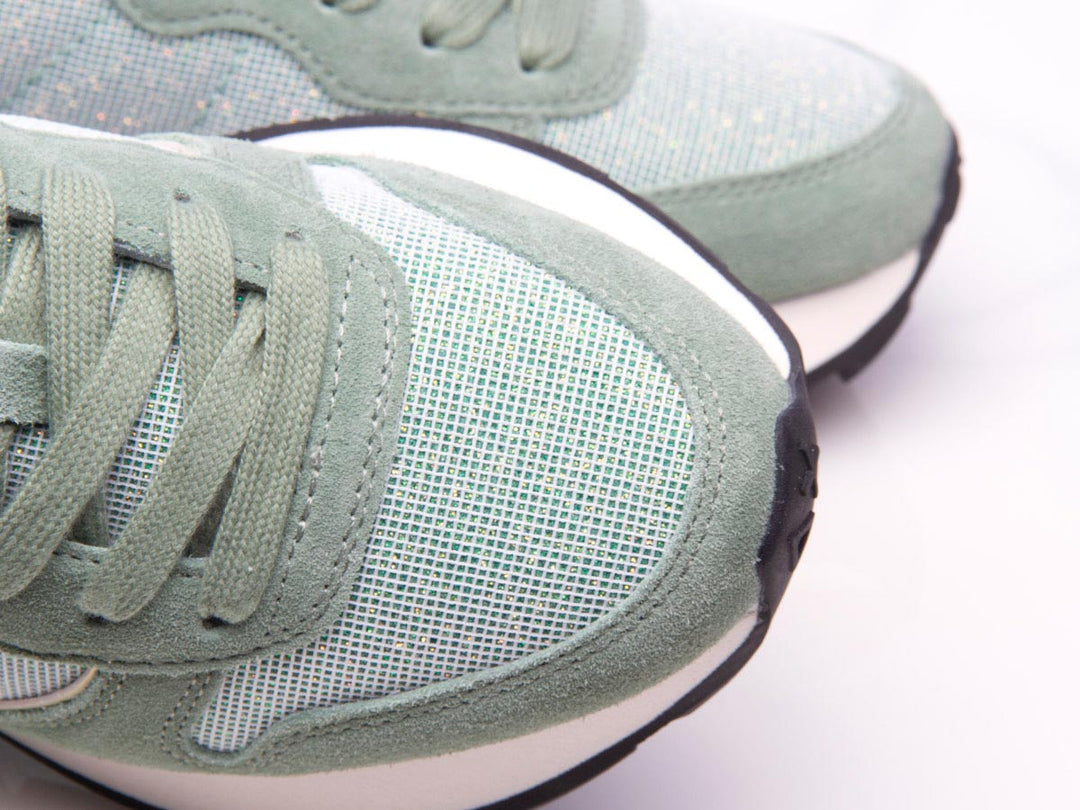 Sneaker Ally glitter textile verde salvia