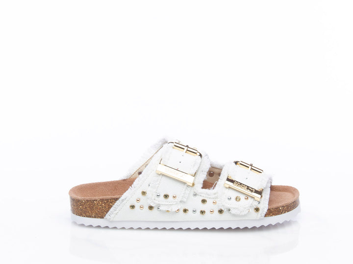 Sandalo basso Slofi in denim ghiaccio