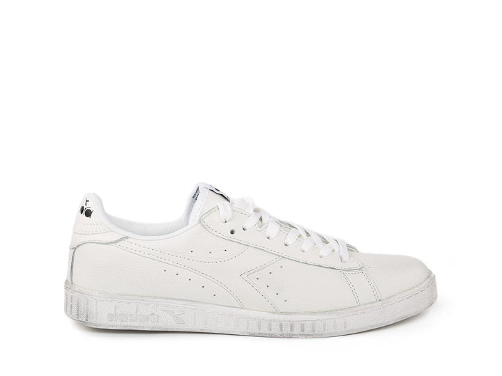 Sneaker Game L low waxed bianco