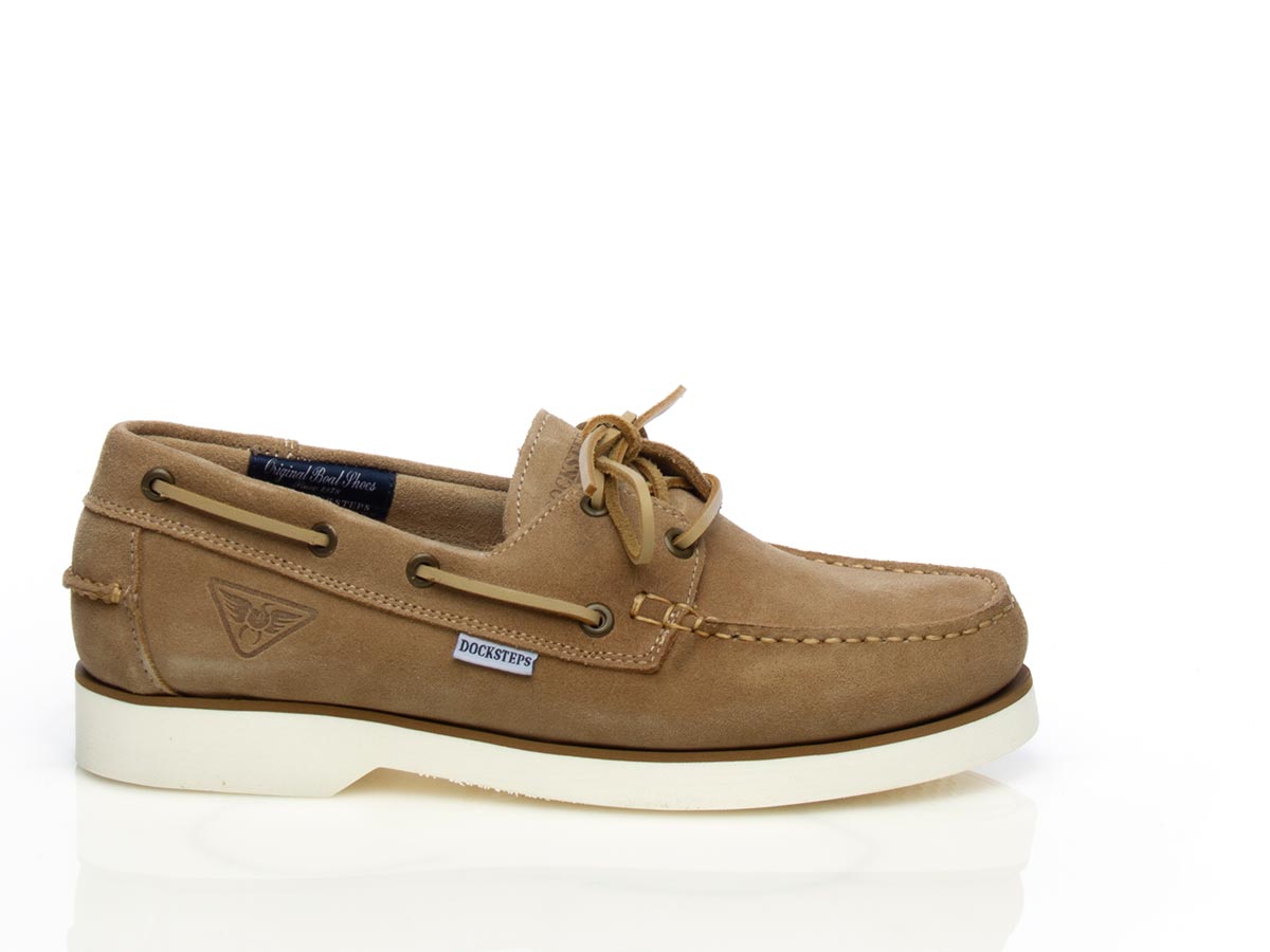 Scarpa stringata da barca Loma suede taupe
