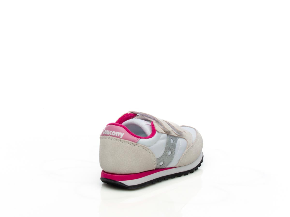 Sneaker Jazz double hl white silver pink