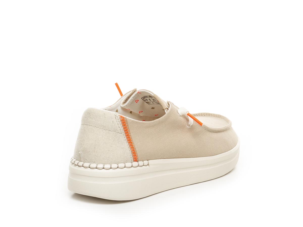 Scarpa in tela di cotone Wendy rise chambray sandshell