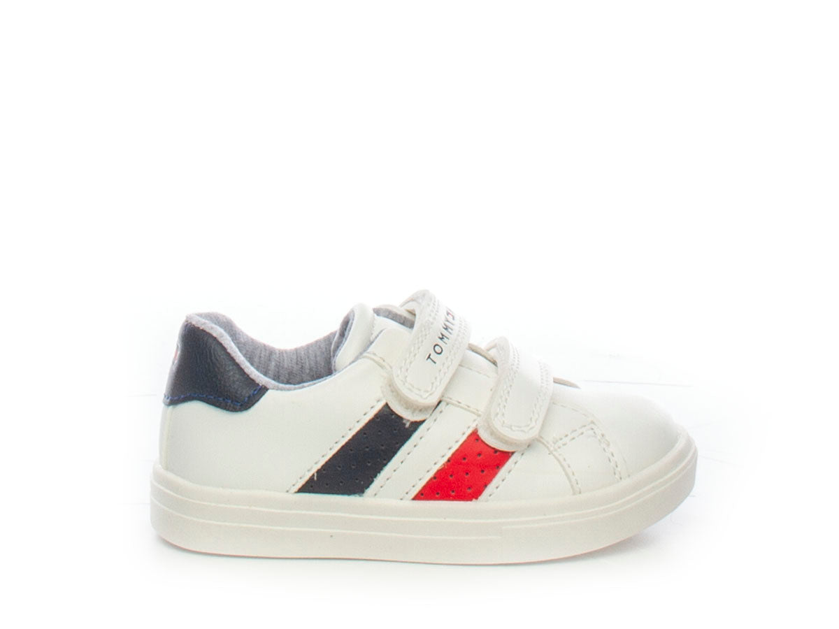 Sneaker con velcro white